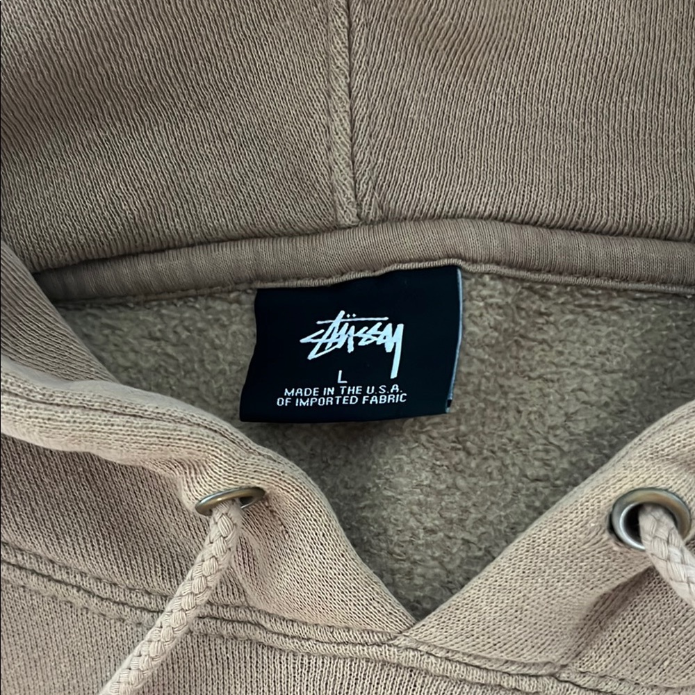 Stussy Tan Sweatshirt Hoodie Casual Comfort - Picture 2 of 3